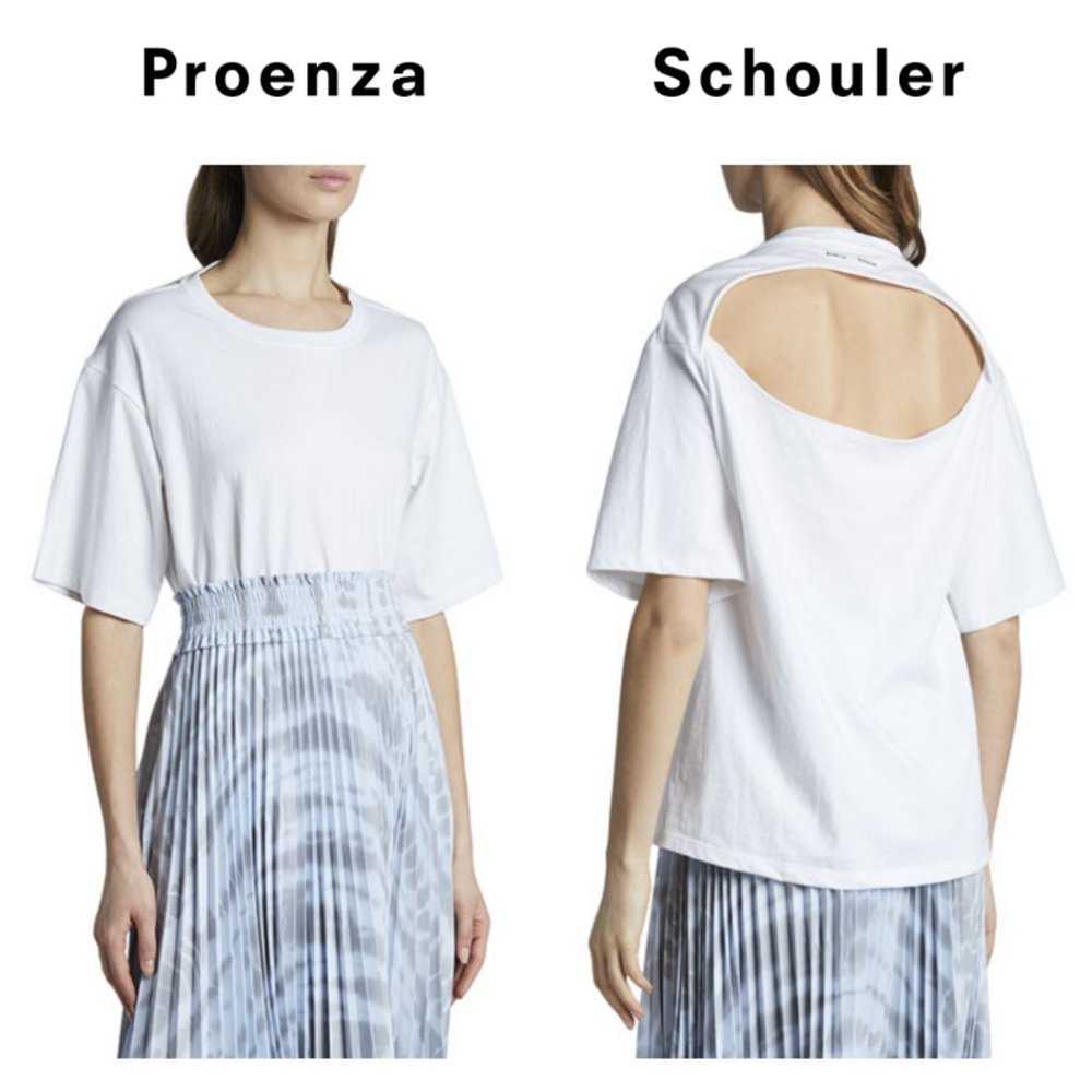 Proenza Schouler White Label Open Back Short Sleeve Tee